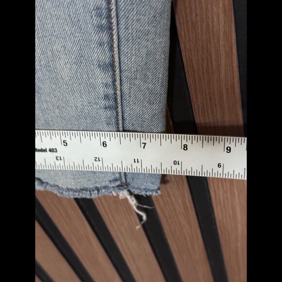 Pilcro Jeans 29 Womens Blue Relaxed Straight Frayed High Rise Distressed - Picture 6 of 10